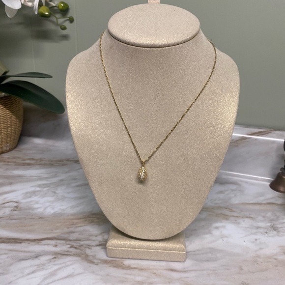 Swarovski gold tone crystal ball necklace - Picture 11 of 11